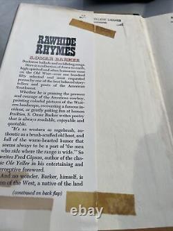 Rawhide Rhymes By S. Omar Barker 1968 First Edition Hardcover Dust Jacket