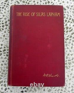 Rise of Silas Lapham SIGNED by W. D. Howells to Bessie Potter Vannoh 1st Edition