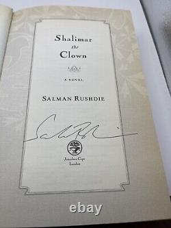 Rushdie, Salman SHALIMAR THE CLOWN Signed First Edition