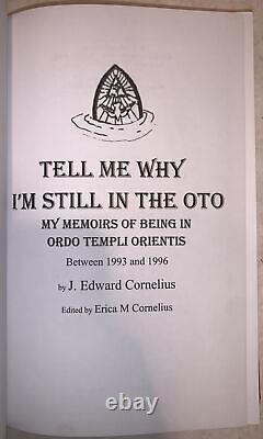 SIGNED, 1st Ed, TELL ME WHY I'M STILL IN THE OTO, ALEISTER CROWLEY, OCCULT