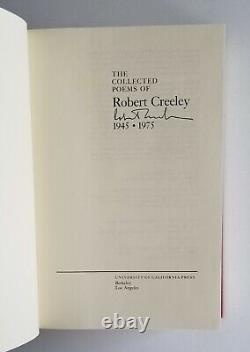 SIGNED Collected Poems 1951-1977 Robert Creeley First Edition 1982 Poetry 1st HC