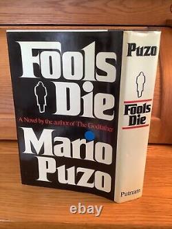 SIGNED Fools Die by Mario Puzo 1978 1st Edition, 1st Print Presentation Copy