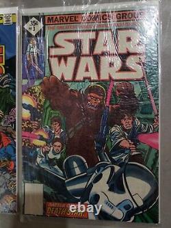 STAR WARS FIRST EDITION COMIC ORIGINAL 1977 No. 1, No. 2, No. 3 NEAR MINT LOT