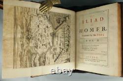 Scarce 1715 Homer's Iliad Alexander Pope's First Edition Leather Quarto 11.5