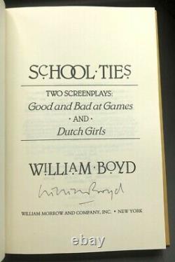 School Ties William Boyd SIGNED True First 1st/1st US Edition FINE / FINE