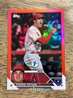 Shohei Ohtani 2023 Topps Baseball 1st Edition Red Foil /50 17 Angels COLOR MATCH