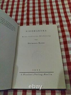 Siddhartha 1st Edition in German by Hermann Hesse 1922 RARE