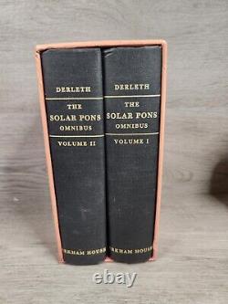 Solar Pons Omnibus August Derleth Arkham House 1982 First Edition Two Volumes