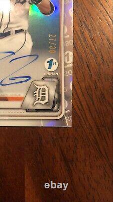 Spencer Torkelson 2020 Bowman Chrome Draft 1st Edition On Card Auto #/30 Tigers