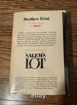 Stephen King Salems Lot 1st Edition 2nd State 1975 Q37