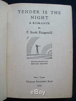 TENDER IS THE NIGHT SIGNED by F. SCOTT FITZGERALD to Co-Screenwriter 1st Ed