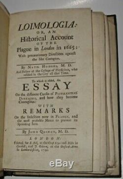 THE BLACK PLAGUE! 1665 Pandemic Great (FIRST EDITION! 1720) Virus Epidemic Rare