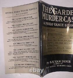 THE GARDEN MURDER CASE, by S S VAN DINE, PHILO VANCE, 1935, 1st PRINTING IN DJ