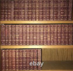 THE HARVARD CLASSICS! Complete 51 Volumes! Maroon Red FIRST EDITION Set Has Wear