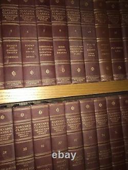 THE HARVARD CLASSICS! Complete 51 Volumes! Maroon Red FIRST EDITION Set Has Wear