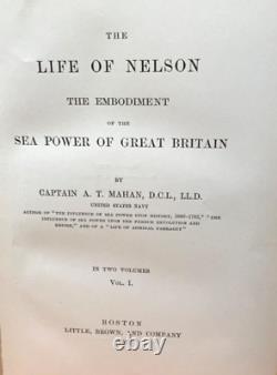 THE LIFE OF NELSON VOL. L & ll by Alfred. T. Mahan 1895 FIRST EDITION #745