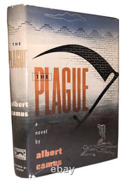 THE PLAGUE, by ALBERT CAMUS, 1948, FIRST EDITION, THIRD PRINTING, IN ORIGINAL DJ