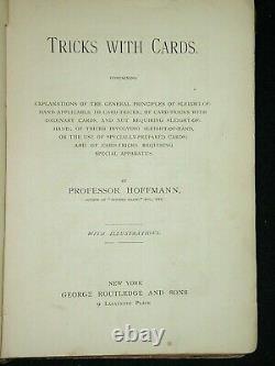 TRICKS WITH CARDS 1889 First Edition by Professor Hoffmann