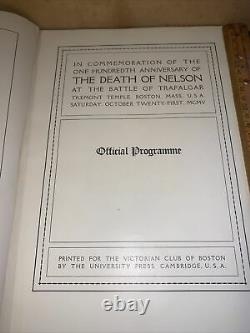 The Death Of Horatio Lord Nelson Hundredth Anniversary (Official Program) 1905