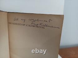 The Genetics of Schizophrenia by Franz J. Kallman SIGNED 1938 First Edition VG