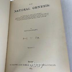 The Natural Genesis Gerald Massey First Edition Original 1883 Volume 1 & 2 Hard