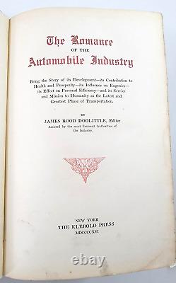 The Romance of the Automobile Industry James Doolittle 1916 First Edition