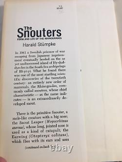 The Snouters Form and Life of the Rhinogrades Harald Stumpke 1967 First Edition