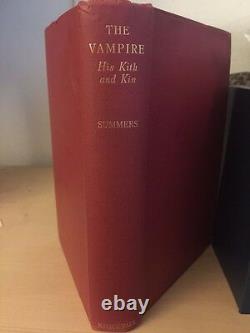 The Vampire His Kith and Kin, Montague Summers, Vampires, Occult, Rare, Books