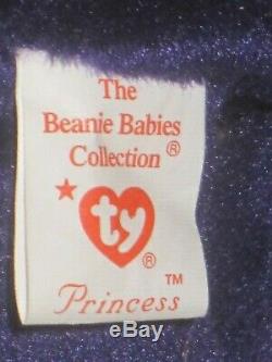Ty Princess Diana Beanie Bear Original PVC Pellets 1997 1st Edition