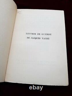 VACHE Lettres De Guerre FIRST EDITION Limited 1919 Surrealism RARE DADA Art