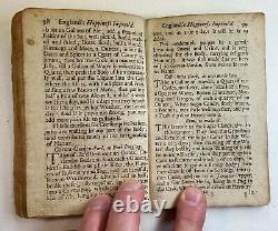 VERY RARE England's Happiness Improved 1697 First Ed Book Wine Spirits etc