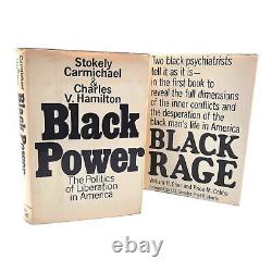 VTG Hardcover Books 1967 First Edition BLACK POWER 1968 BLACK RAGE 7th Printing