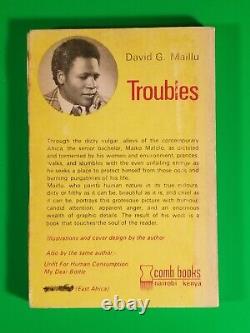 Vtg TROUBLES By David G. Maillu First Edition 1974 RARE Comb Mini Novels no. 2