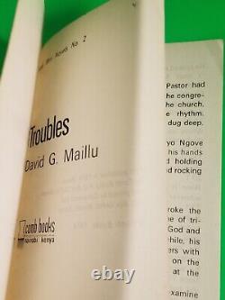 Vtg TROUBLES By David G. Maillu First Edition 1974 RARE Comb Mini Novels no. 2