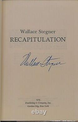 Wallace Stegner Recapitulation Signed First Edition