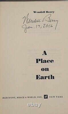 Wendell Berry A Place On Earth Signed First Edition