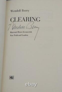 Wendell Berry Clearing Signed First Edition