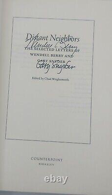 Wendell Berry & Gary Snyder Distant Neighbors Signed First Edition
