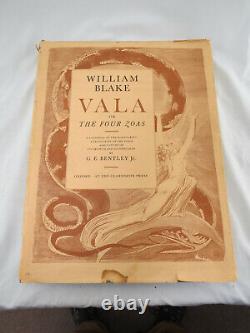 William Blake Vala or The Four Zoas G. E. Bentley Jr Oxford 1963 1st Edition