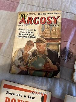 10 Magazines Argosy des années 1930 - Grandes couvertures