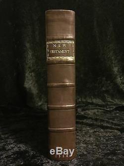 1538 William Tyndale Première Édition Nouveau Testament Complete Rare Bible