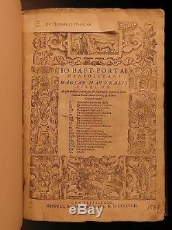 1589 Magiae Naturalis Par Porta Magique Alchemy Poison Gunpowder Sorcières Occultes