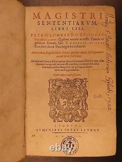 1593 1re Éd Pierre Lombard Sentences Commentaire Biblique Doctrine Catholique Médiévale