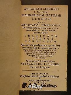1667 1ed Kircher Sur Magnétisme Aimant Science Occulte Physique Phénomènes Magneticum