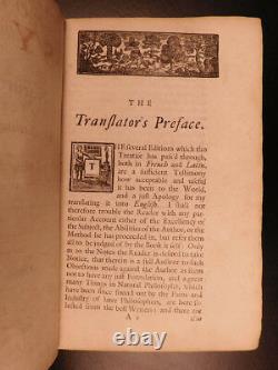 1723 1er Ed Anglais Physique Isaac Newton Optique Illustré Par Rohault & Clarke