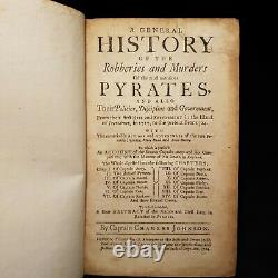 1724 General History Robberies Murders Pyrates Pirates Johnson Defoe First Rare