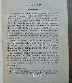 1872 ANATOMIE DES ANIMAUX VERTÉBRÉS DE THOMAS H. HUXLEY Première Édition Originale
