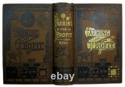 1880 Antique Farm Guide House Barn Horse Cow Bees Plow Tools Victorian Binding