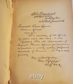 1886 - Criminaux Professionnels D'amérique Par Thomas Byrnes Première Édition/inscription