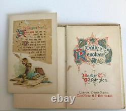 1896 First Edition Booker T Washington's Daily Resolves Chromolithographs